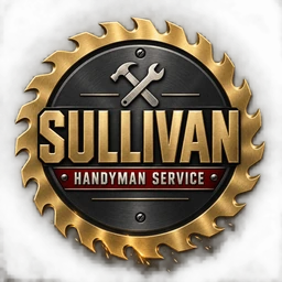 Sullivan Handyman Service silver and gold sawblade logo